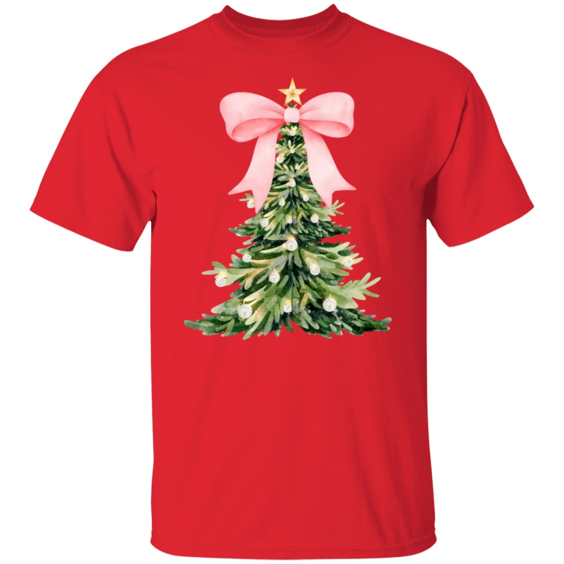 Christmas Tree Bow T-shirt & Sweatshirt