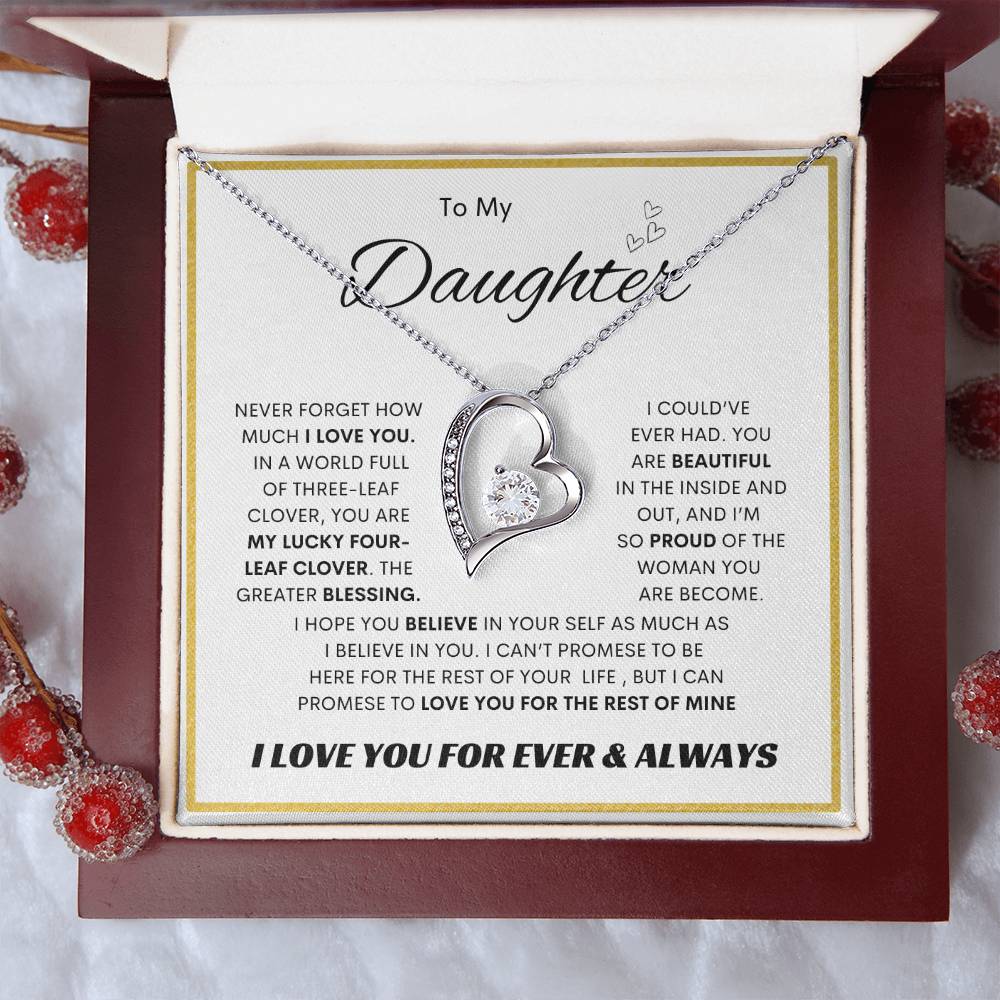 To My Daughter I Forever Love  Necklace SQ