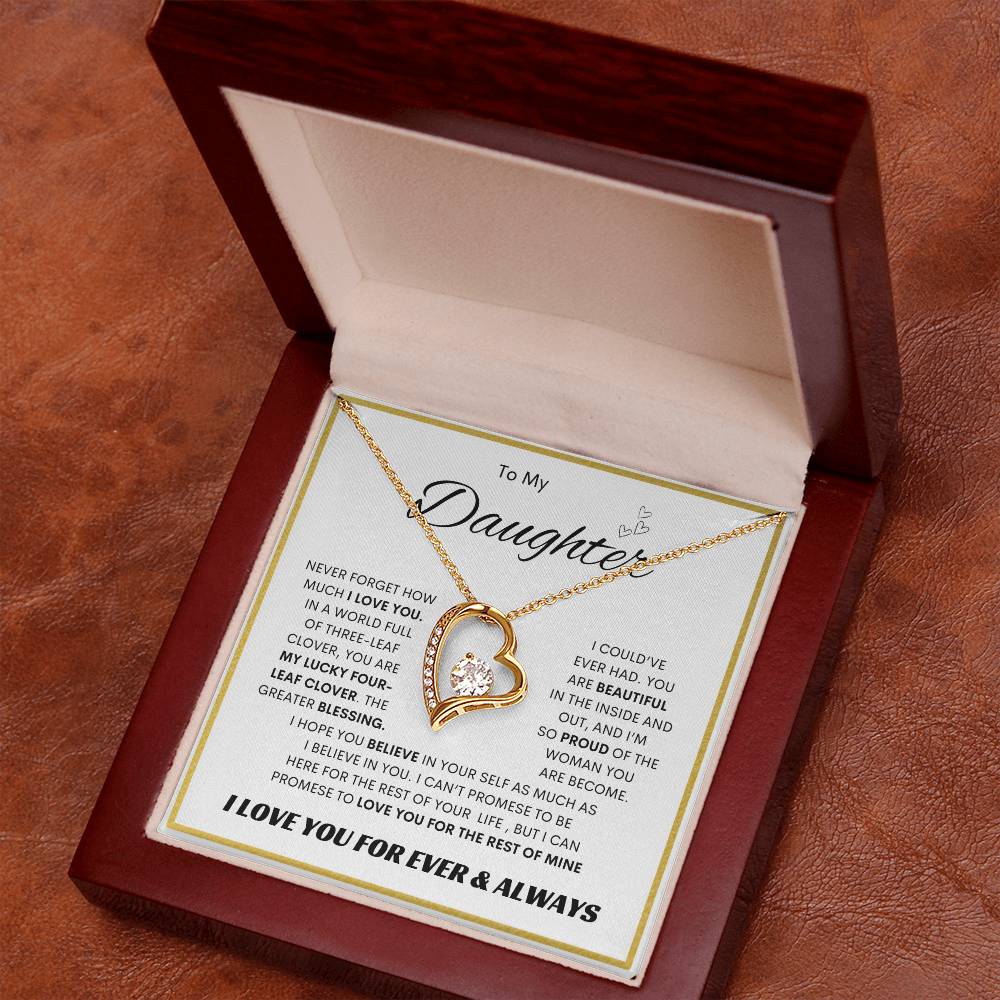 To My Daughter I Forever Love  Necklace SQ