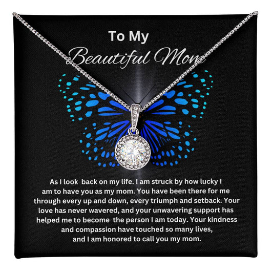 To My Beautiful Mom Necklace