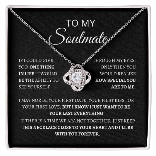 To My Beautiful Soulmate Necklace, Wife Girlfriend Soulmate Gift, Anniversary, Gift for the special one !