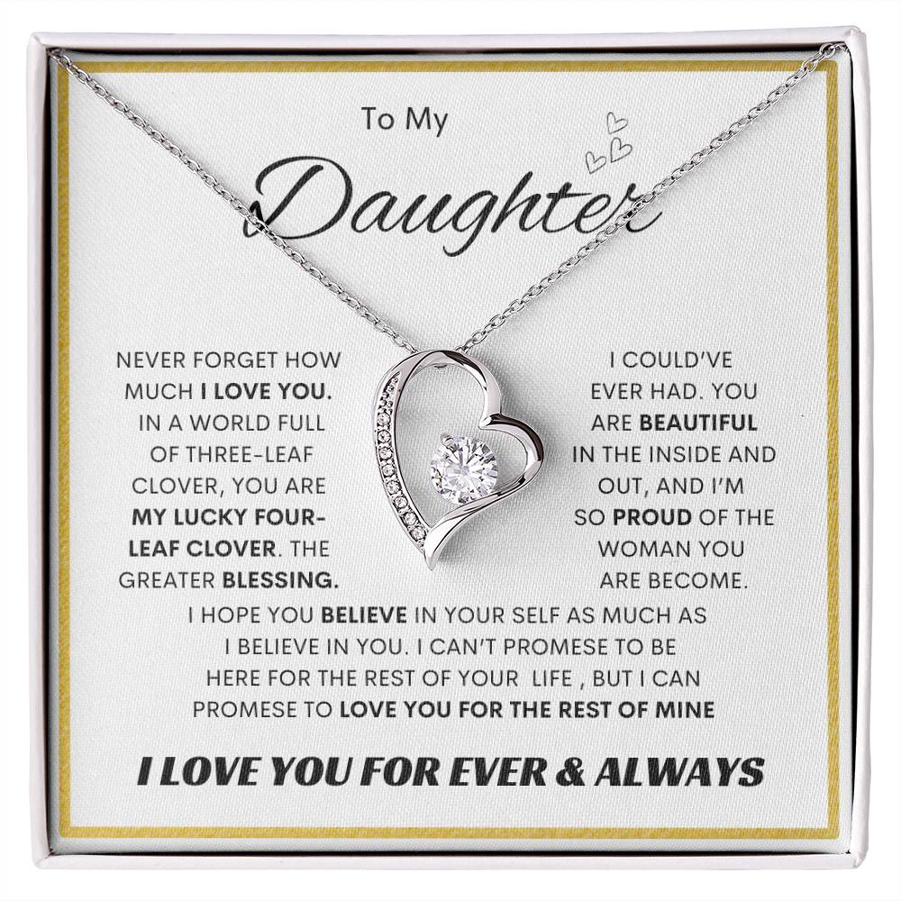 To My Daughter I Forever Love  Necklace SQ