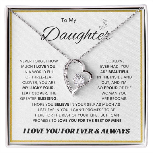 To My Daughter I Forever Love  Necklace SQ