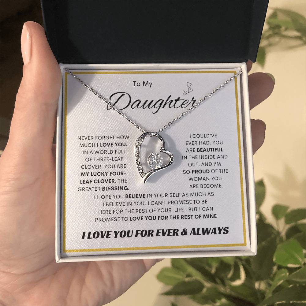 To My Daughter I Forever Love  Necklace SQ