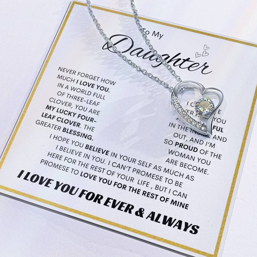 To My Daughter I Forever Love  Necklace SQ