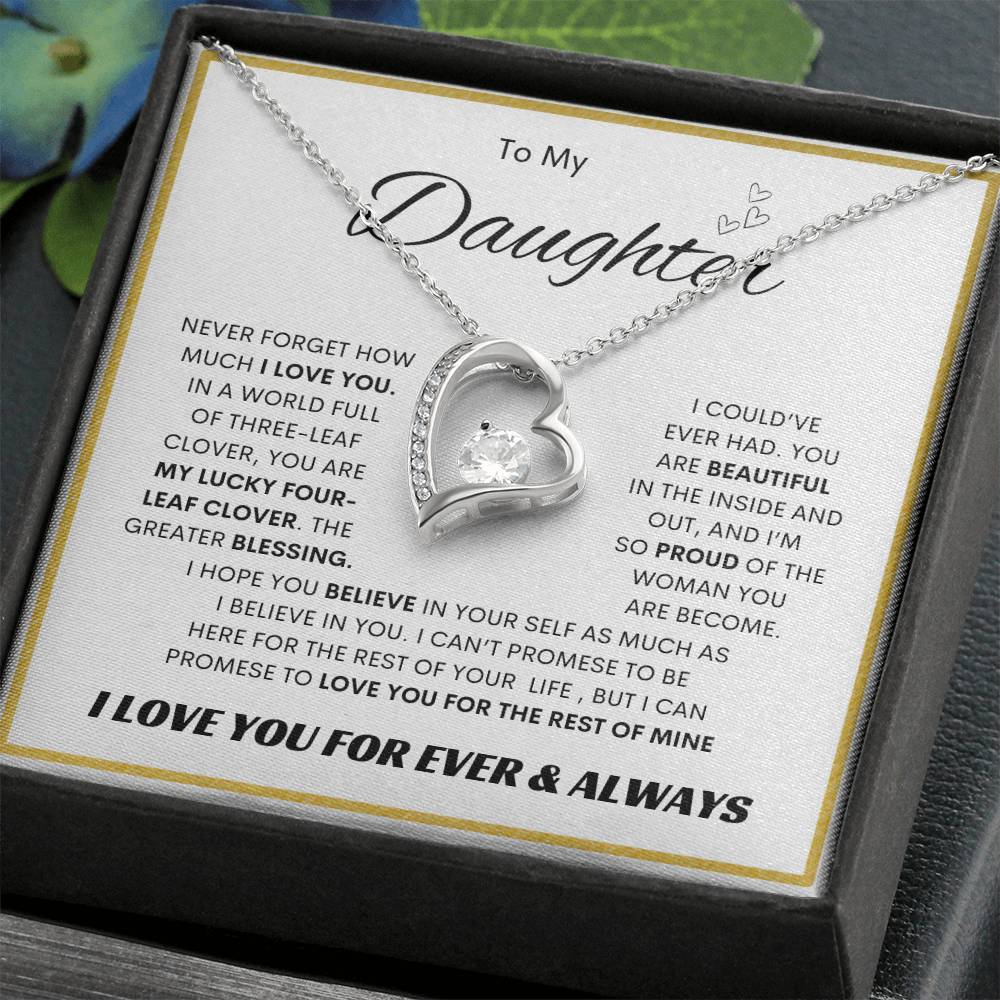 To My Daughter I Forever Love  Necklace SQ