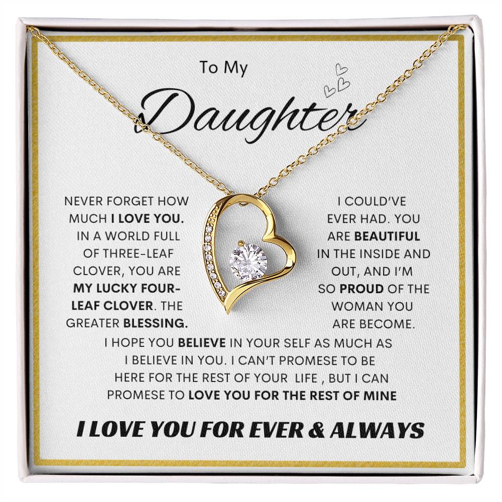 To My Daughter I Forever Love  Necklace SQ