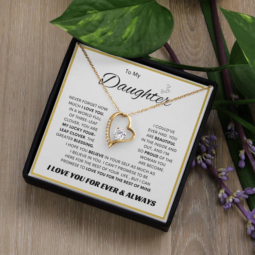 To My Daughter I Forever Love  Necklace SQ